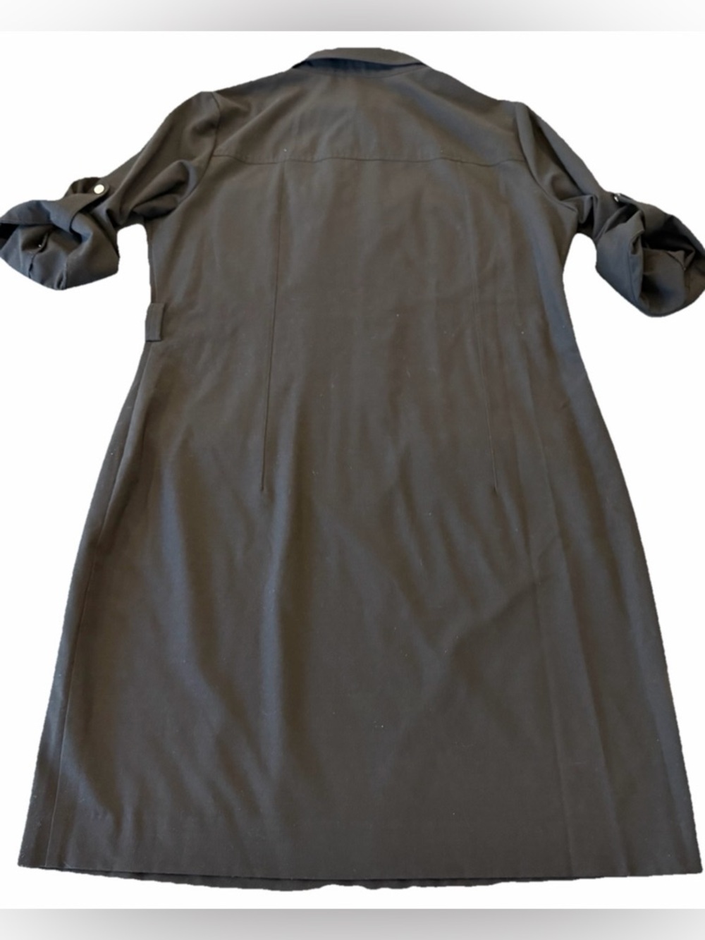 Michael Kors Roll Sleeve Black Shirt Dress Size Large EUC - Picture 8 of 8